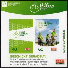 Postmodern: MiNr. 416 – 417 Bl. 54, „21. SZ-Fahrradfest“, Block, Postfrisch