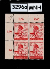 MNH stamp block B289 / 21st anniversary Munich Putsch 1944 Germany #3296a