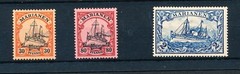 GERMANY COLONIES MARIANA ISLANDS KAISER’S YACHT Selection of 8 Values Rare. m/m