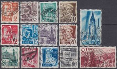 BADEN FRENCH OCCUPATION Mi. #14-27 used stamp set! CV $26.50