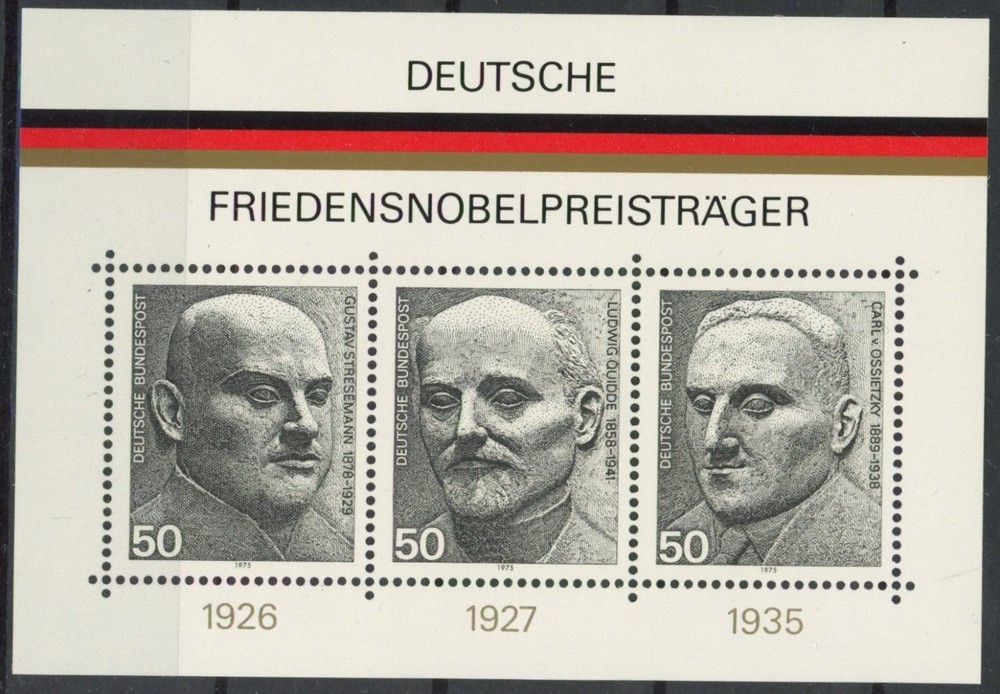 Germany 1975 : Nobel Prices – Good Very Fine MNH Sheet