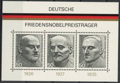 Germany 1975 : Nobel Prices – Good Very Fine MNH Sheet