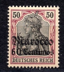 Offices in Morocco 1905, Mi. # 28, MNH, Morocco „CC“, exp. Bothe, superb, no wmk