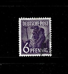 Germany Stamp Scott # 558-6pf-Used/LH-NG-1947-48