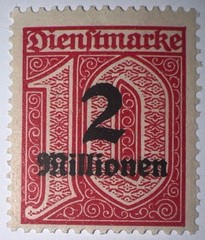 Travelstamps: 1923 Germany Stamps Sc# O38 Overprint Official Post , Mint Og Nh