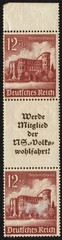 Germany 1940 Winterhilfswerk #S259 #S263 Architecture #B179a #B182a Postage WWII