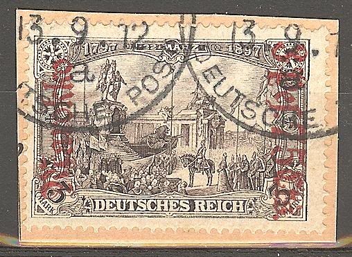 Germany 1911 offices in Morocco 3 Pts. 75 cts. on 3 Mark issue used, $ 312.00