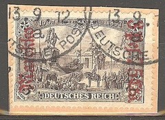 Germany 1911 offices in Morocco 3 Pts. 75 cts. on 3 Mark issue used, $ 312.00