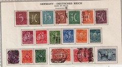 Germany Weimar Republic inflation Workers set 1921 MH/U #137-155 CV$35 GR