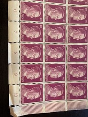 Stamp Germany 40 PF Adolf Hitler Sheet 1941 WWII 3rd Reich German MNH Faults