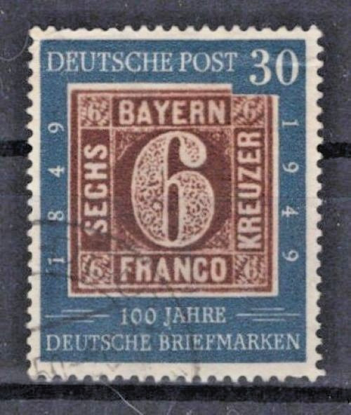 Germany 668 Used VF 1949 30pf dull blue & choc Bavaria Stamps on Stamps ZAYIX