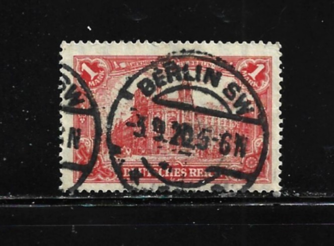 Germany Stamp Scott- # 62-1M -Berlrin Cancel/VLH-NG- 1900