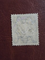 USED 1876-1888 GERMANY Bavaria 5 Pfennig Stamp Bayern Coat of Arms Green #62.