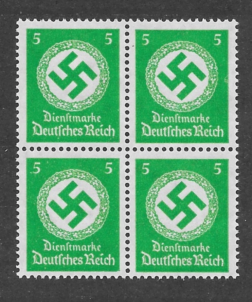 MNH Stamp Block / PF05 Sc 082 1934 / Large WWII Official / Third Reich Germany