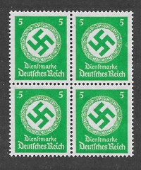 MNH Stamp Block / PF05 Sc 082 1934 / Large WWII Official / Third Reich Germany