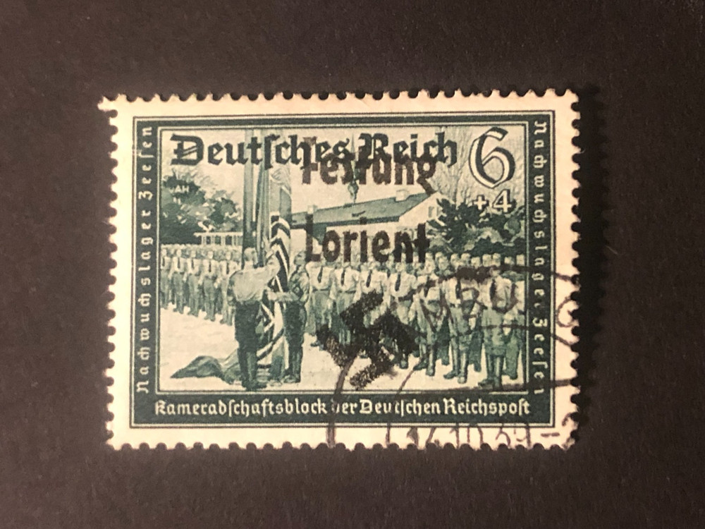 Germany WWII Local overprint (Lorient) 6+4 Rpf. USED #226