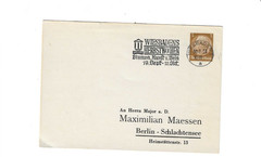 GERMANY Post Card with Slogan Cancel sent from Wiesbaden to Berlin-Schlachtensee