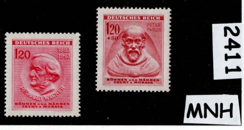 MNH stamps 1943 Wagner & Winter relief WWII Germany Occupation BaM #2411
