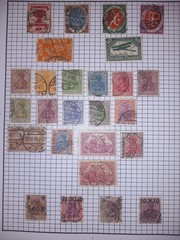 Germany Deutsches Reich Germania Mixed Page Flugpost Inflation Used Stamps