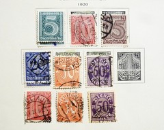 1903-1920 Prussia German Colony 24 Stamp (9 MINT 15 used) Collection Page Set