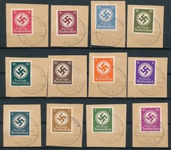 Lot Stamp Germany Officials 1943 WWII War Era Land Dienstpost set U