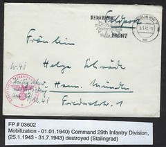 GERMANY 1940s WWII THREE COVERS COMMAND 29th INFANTRY DIVISON