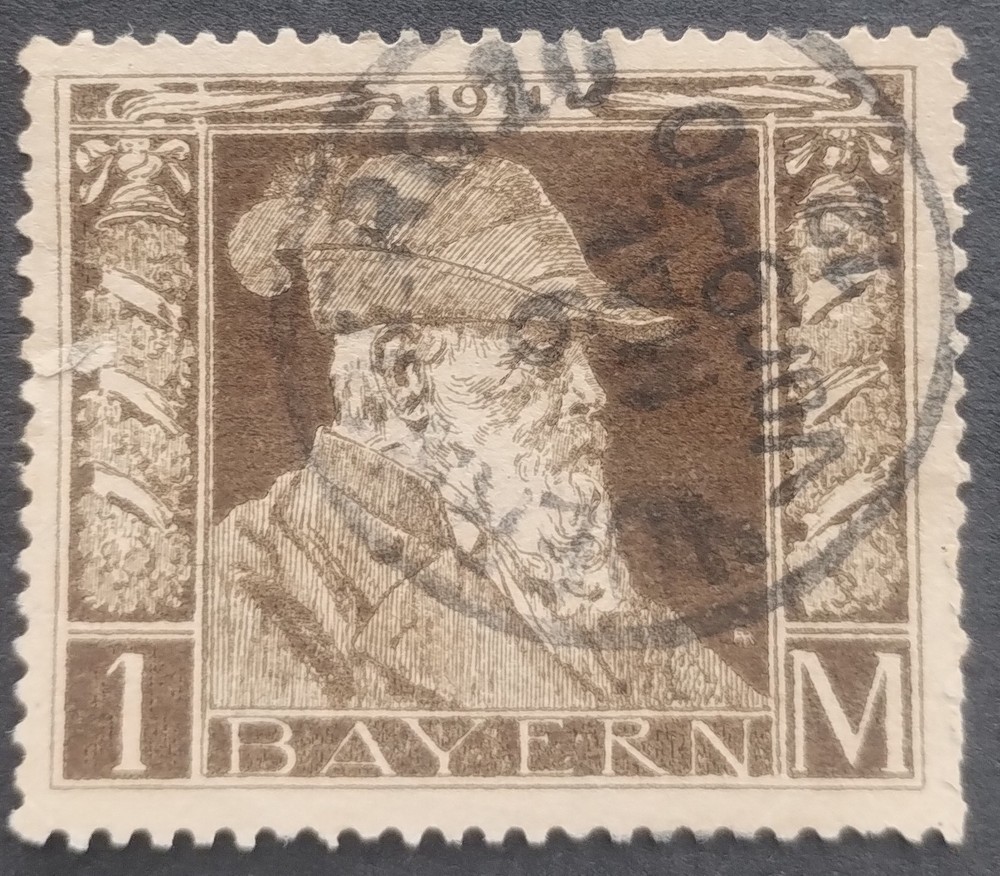 NICE SPACEFILLER-BAYERN (GERMANY) CIRCA 1911 1Mk STAMP CIRCA 1914-1920