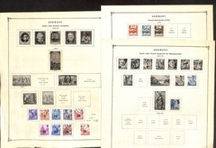 Germany Stamp Collection on 16 Scott & Stock Pages, WWII & Inflation Issues (NA)
