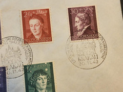WW2 WWII Nazi German Third Reich cover letter KRAKAU Complete Poland Stamp Set