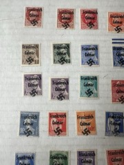 German WW2 France Overprint Colmar Propaganda Collection Of 32 Stamps Unused