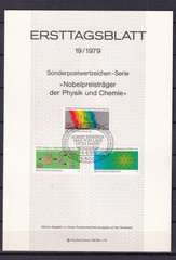 Bundesrepublik ETB 1019-21 Scott 1299-1301 Nobel Prizes Physics/Chemistry