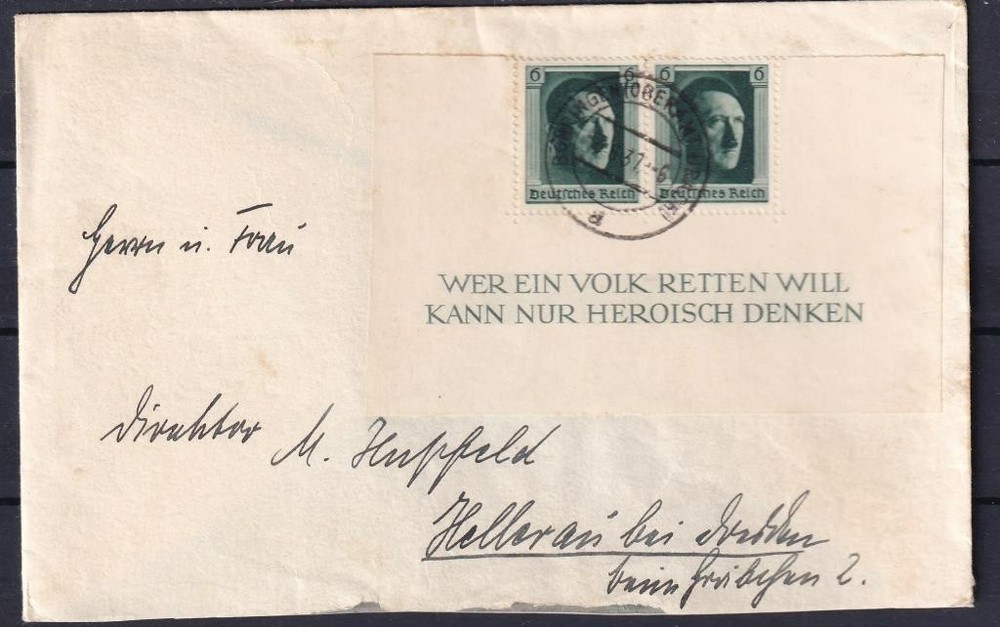 Germany 1937 Bohringen. Cover