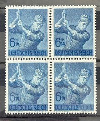 1943 German Reich Stamps block- Labour Service RAD 6+14 rpf MNH Mint /BL21