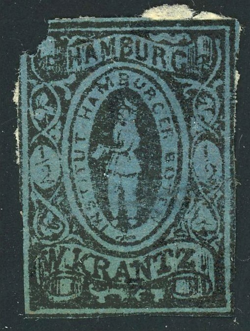 Hamburg Private Local Post Shipping Label Delivery Service 1pf Postage Germany