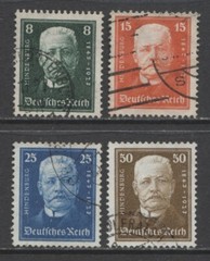 Germany 1927 Third Reich complete set Hindenburg semi postal issues used $ 76.00