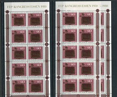 3 x Mint NH Kleinbogen KB 1065 Tag der Briefmarke Essen 1980 Germany