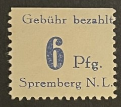 Travelstamps: 1946 Germany Local Spremberg Stamps Mi 10 – 6 Pfennig MNH OG