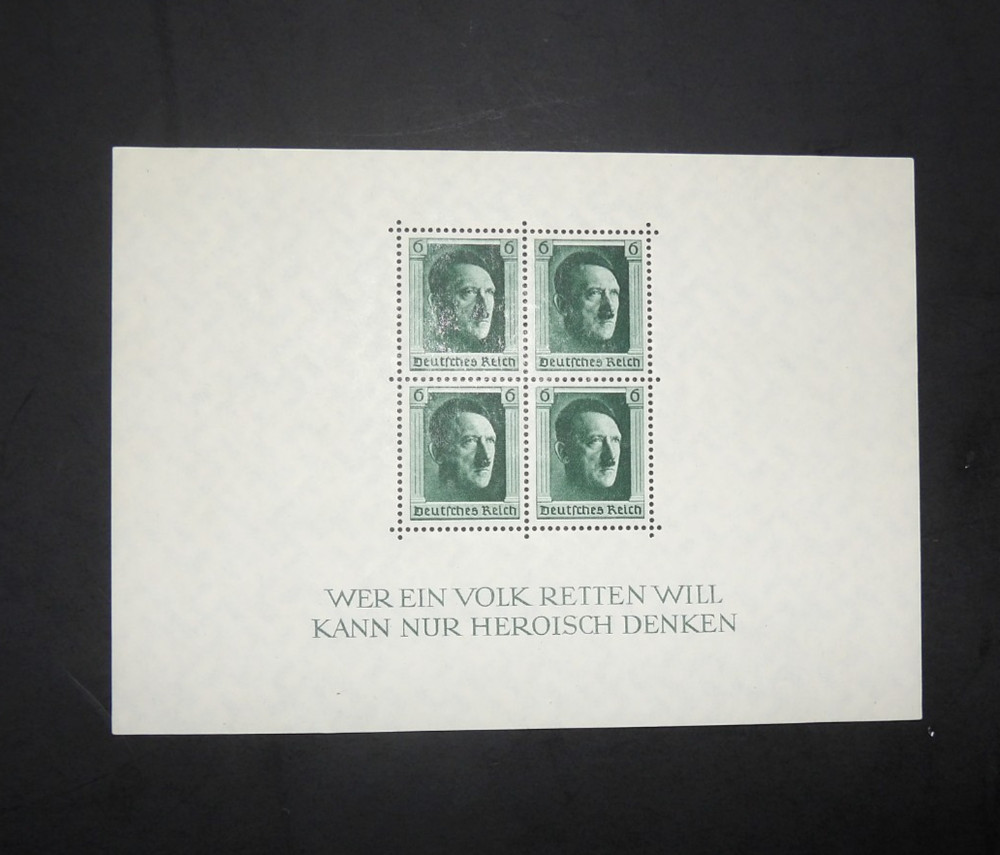 GERMANY SCOTT #B102 ADOLF HITLER BIRTHDAY SEMI-POSTAL S/S MNH SET OF 1