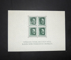 GERMANY SCOTT #B102 ADOLF HITLER BIRTHDAY SEMI-POSTAL S/S MNH SET OF 1