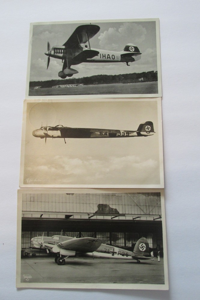 WWII German Third Reich Photo Postcards (Airplanes, Soldiers and 1936 Olympics)