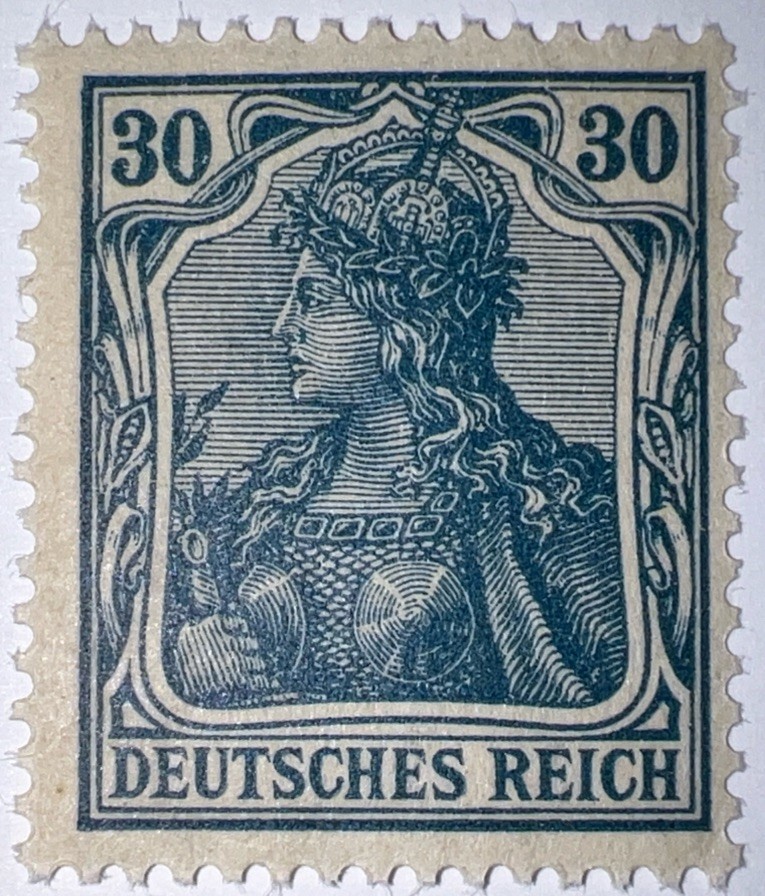 Travelstamps: Germany Stamps Mi:#144 – 30pf Mint Og Never Hinged WMK MOGNH
