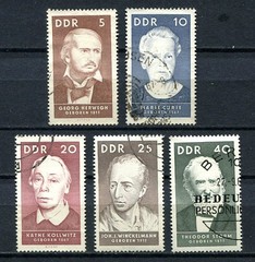 Germany – DDR : Famous people set from 1967 – used / CTO