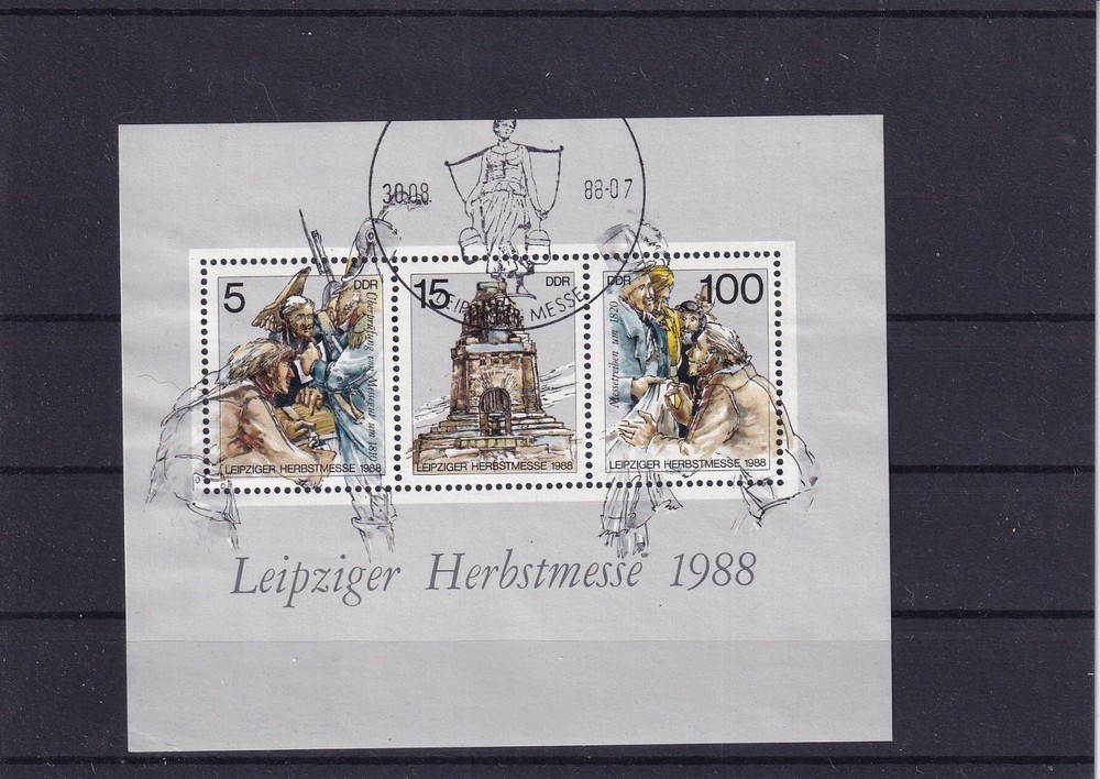 DDR used Block 95 Scott 2697 Leipzig Fair