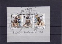 DDR used Block 95 Scott 2697 Leipzig Fair
