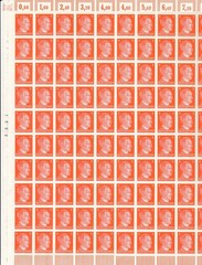 Stamp Germany 8 PF Adolf Hitler Sheet 1941 WWII 3rd Reich German MNH Faults