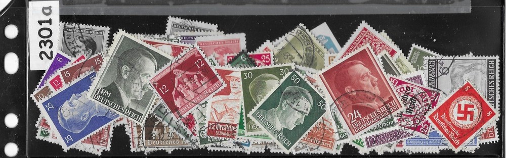 100 different 1934-1945 Germany / Poland / Czechoslovakia Hitler WWII #2301a