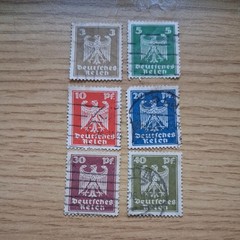 1924 Germany Eagle 6 stamps 3pf to 40pf Used Weimar Republic Combine Postage A