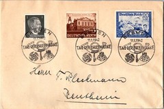 1942 Bremen Germany Local Mail Envolope Cover World War II Stamps WWII
