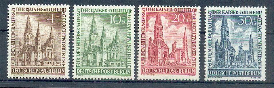 BERLIN 1953 106-109 ** MINT IN PERFECT CONDITION SET MEMORIAL CHURCH (48371