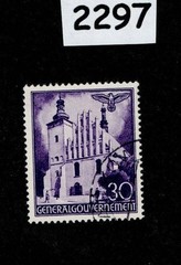 Used Stamp Sc N64 General Government Warsaw Lublin Cracow Poland WWII #2297